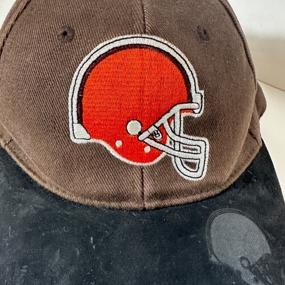 Vtg NFL Cleveland Browns Script SnapBack Cap Made In The Hong Kong 100% Cotton - Picture 4 of 11